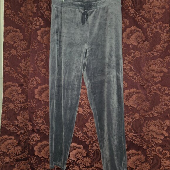 Cuddl Duds Velour Pants Women's Size Large Gray - Picture 1 of 3